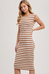 Coco Striped Midi Dress