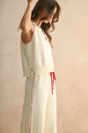 Montauk Stitch Detail Knit Top in Beige