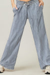 Striped Wide Leg Pants Available in Multiple Colors