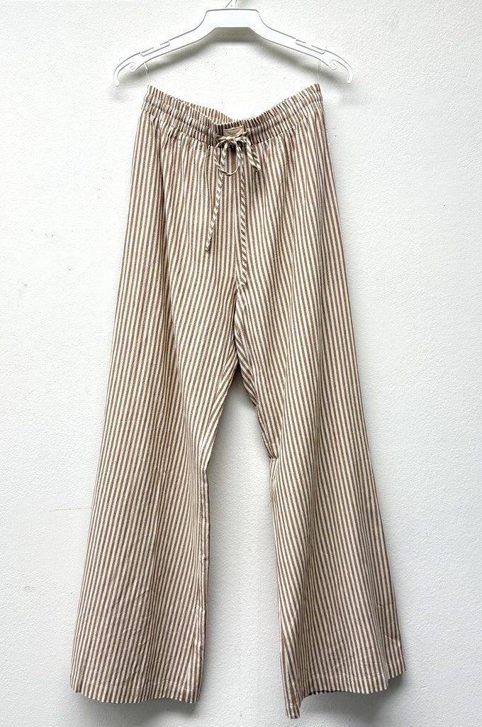 Striped Wide Leg Pants Available in Multiple Colors