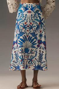 Vacation Ready Midi Skirt in Blue