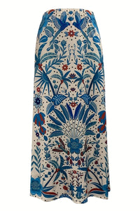 Vacation Ready Midi Skirt in Blue