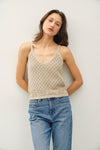 Mara Crochet Knit Sweater Tank MORE COLORS