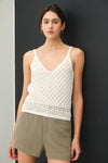 Mara Crochet Knit Sweater Tank MORE COLORS