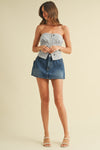 Denim Barrel Skorts