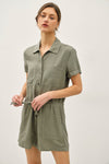 The Weekend Tencel Romper In Olive