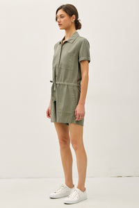 The Weekend Tencel Romper In Olive