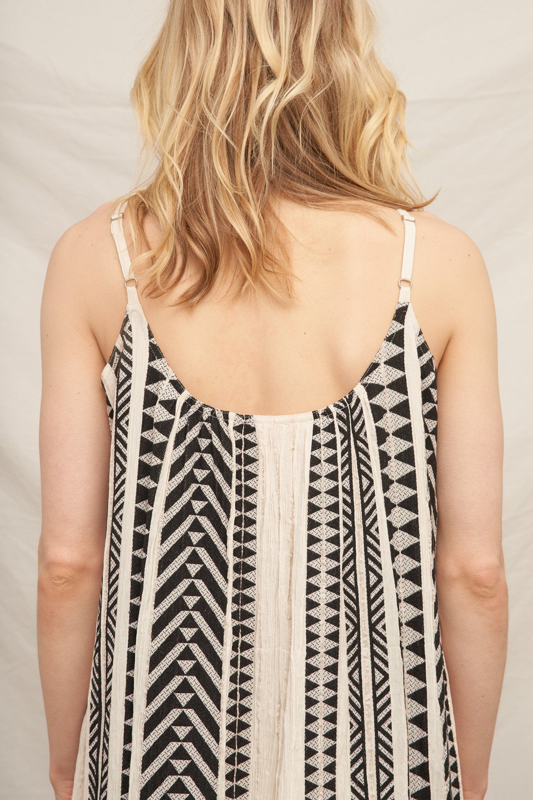 Luminary Embroidered Stripe Cami Maxi Dress