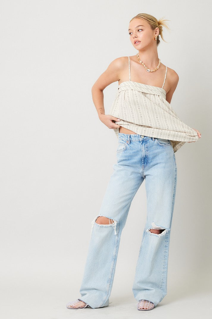 Jessie Striped Linen top