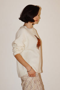 Horsing Around Sweater in Ivory