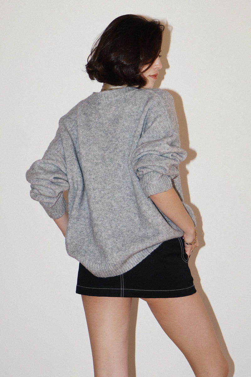 Horsing Around Sweater in Grey