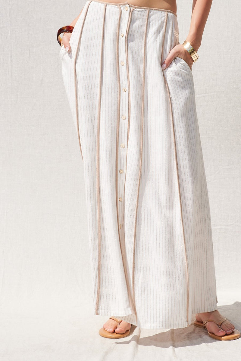 Contrast Binding Maxi Skirt
