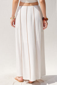 Contrast Binding Maxi Skirt