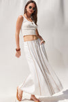 Contrast Binding Maxi Skirt