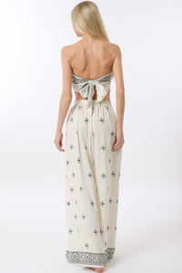 Vacay Tie Back Tube Top and Beach Pant Set