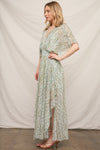 Make It Happen Metallic Maxi Dress in Sage