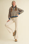Peacock Half Zip Sweater