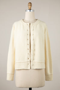 Exposed Seam Button Front Cardigan MORE COLORS