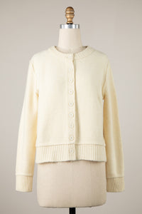 Exposed Seam Button Front Cardigan MORE COLORS