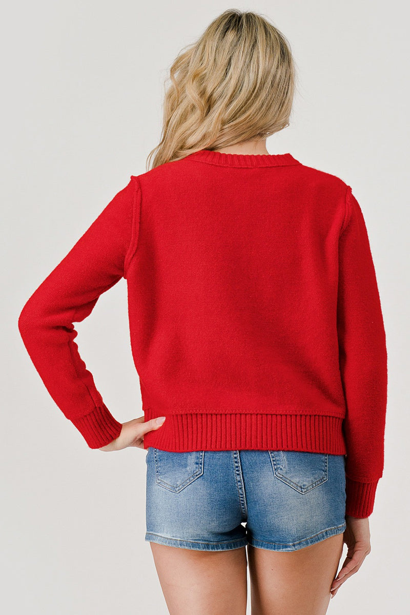 Exposed Seam Button Front Cardigan MORE COLORS