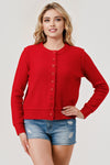 Exposed Seam Button Front Cardigan MORE COLORS