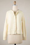 Exposed Seam Button Front Cardigan MORE COLORS