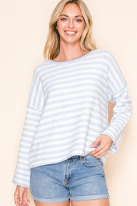 Striped Baby Blue Sweater