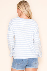 Striped Baby Blue Sweater