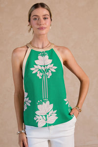 Lila Jade Green Halter Top