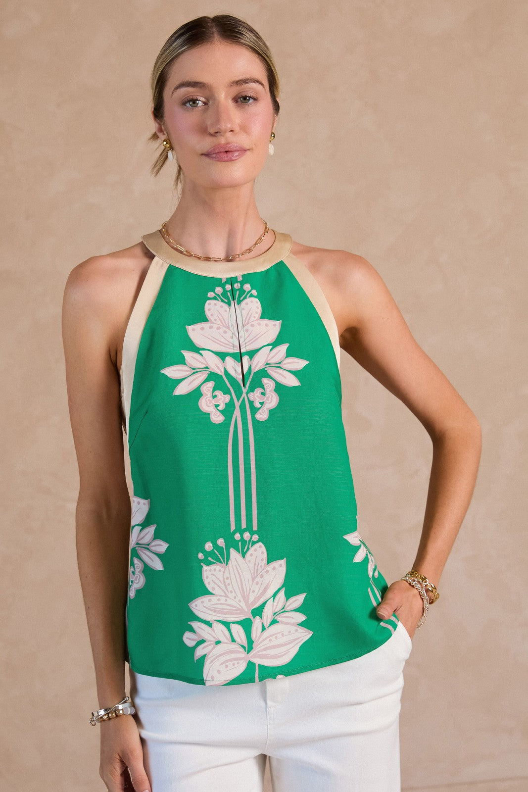Lila Jade Green Halter Top