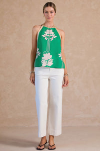 Lila Jade Green Halter Top