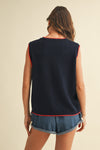 Lobster Sleeveless Knit Sweater