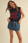 Lobster Sleeveless Knit Sweater