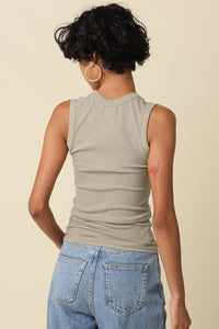 Always On Ribbed Scoop Neck Tank in Sage