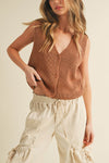 Button Down Sweater Vest