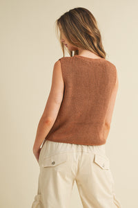 Button Down Sweater Vest