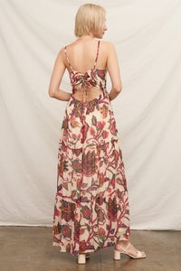 Carnivale Lurex Cot Printed Maxi Dress