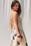 Falling For you Open Back Printed Maxi Dress