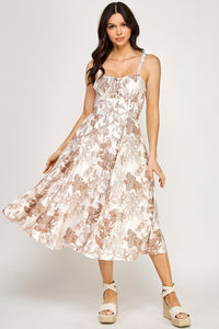 Coco Print Midi Dress