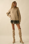 Plaid Flannel Mini Skort in Black