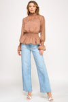 Sweet Chiffon Peplum Top