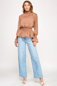 Sweet Chiffon Peplum Top
