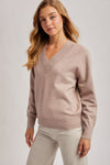 Ribbed V Neck Sweater