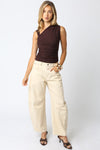 Asymmetrical Chocolate Top