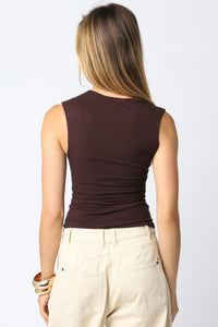Asymmetrical Chocolate Top