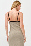Knit Chocloate Stripe Maxi Dress