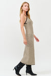 Knit Chocloate Stripe Maxi Dress