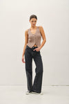 The Only One Ribbed Knit Sweater Vest in Mocha