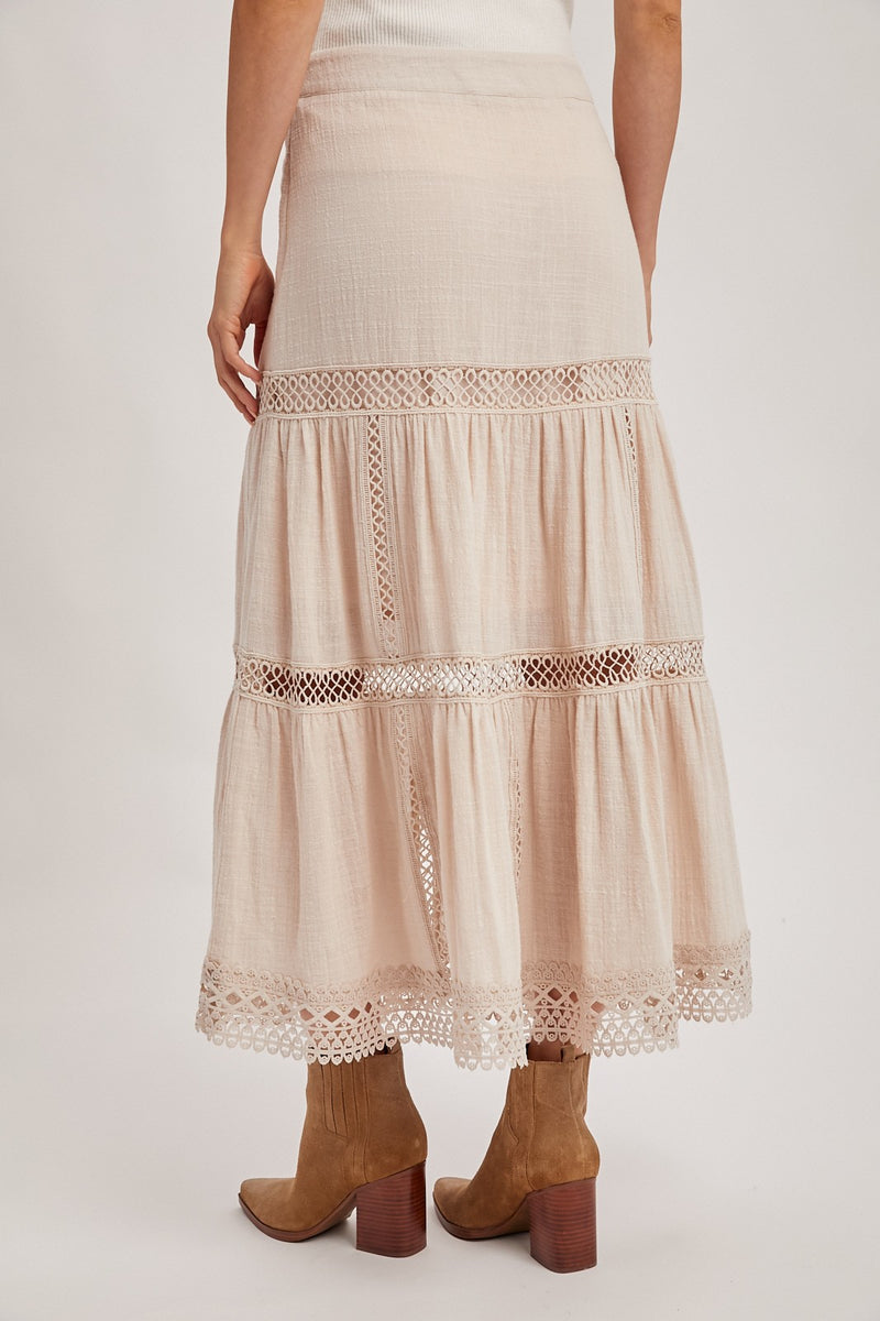 Crochet Midi Skirt Western Bohemian