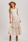 Crochet Midi Skirt Western Bohemian